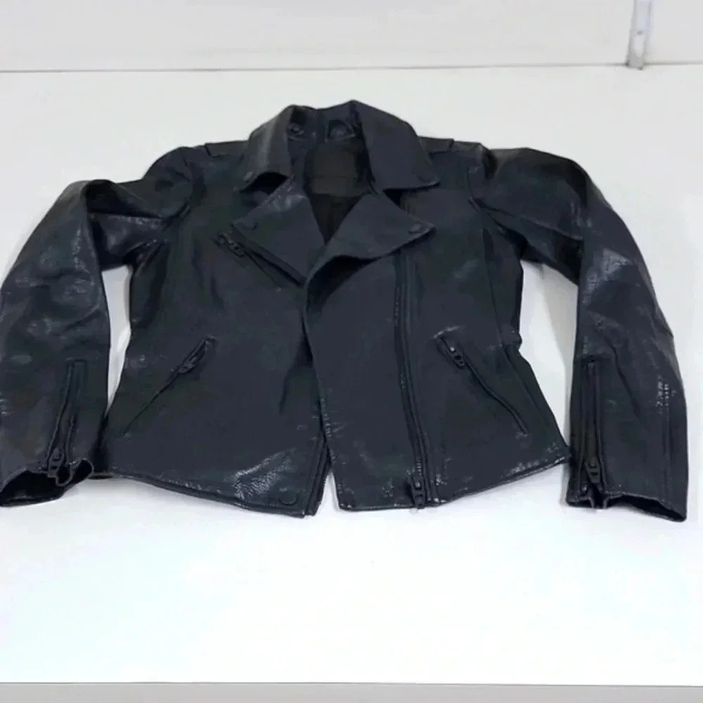 Blank NYC Womens Luxury Clothing Semi Fitted Vegan Leather Motorcycle J… - Picture 2 of 12